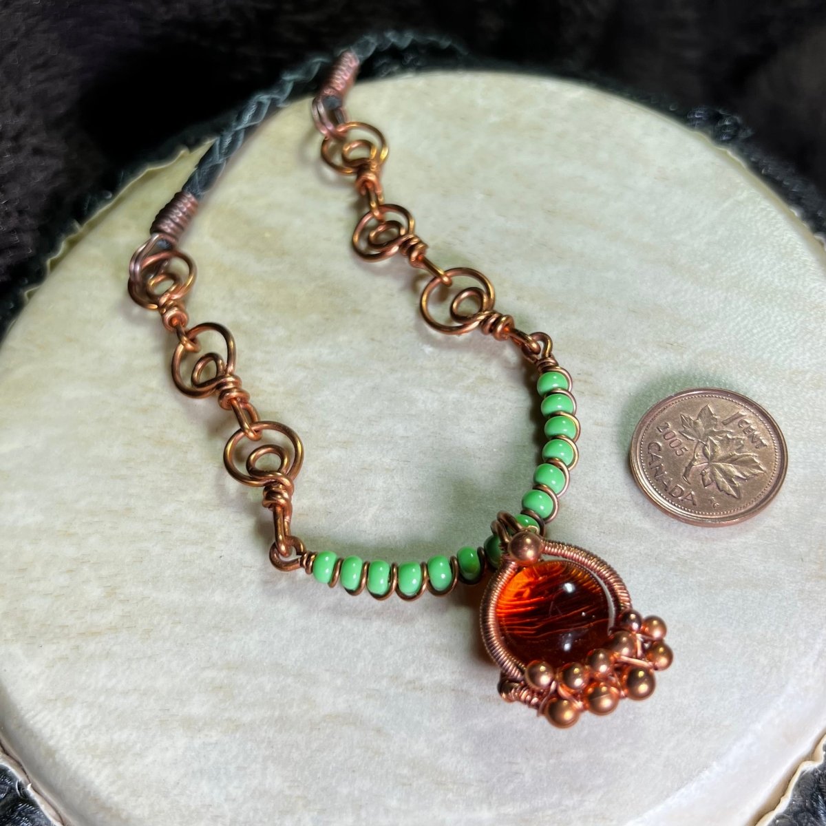Art Deco Necklace - Mother Of Metal - Copper - For Her - For Necks - Necklaces