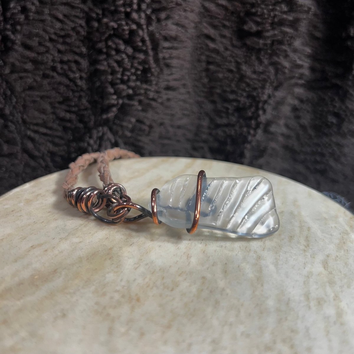 Bay of Fundy Beach Glass Necklace - Mother Of Metal - beach glass - Copper - For Her - Necklaces