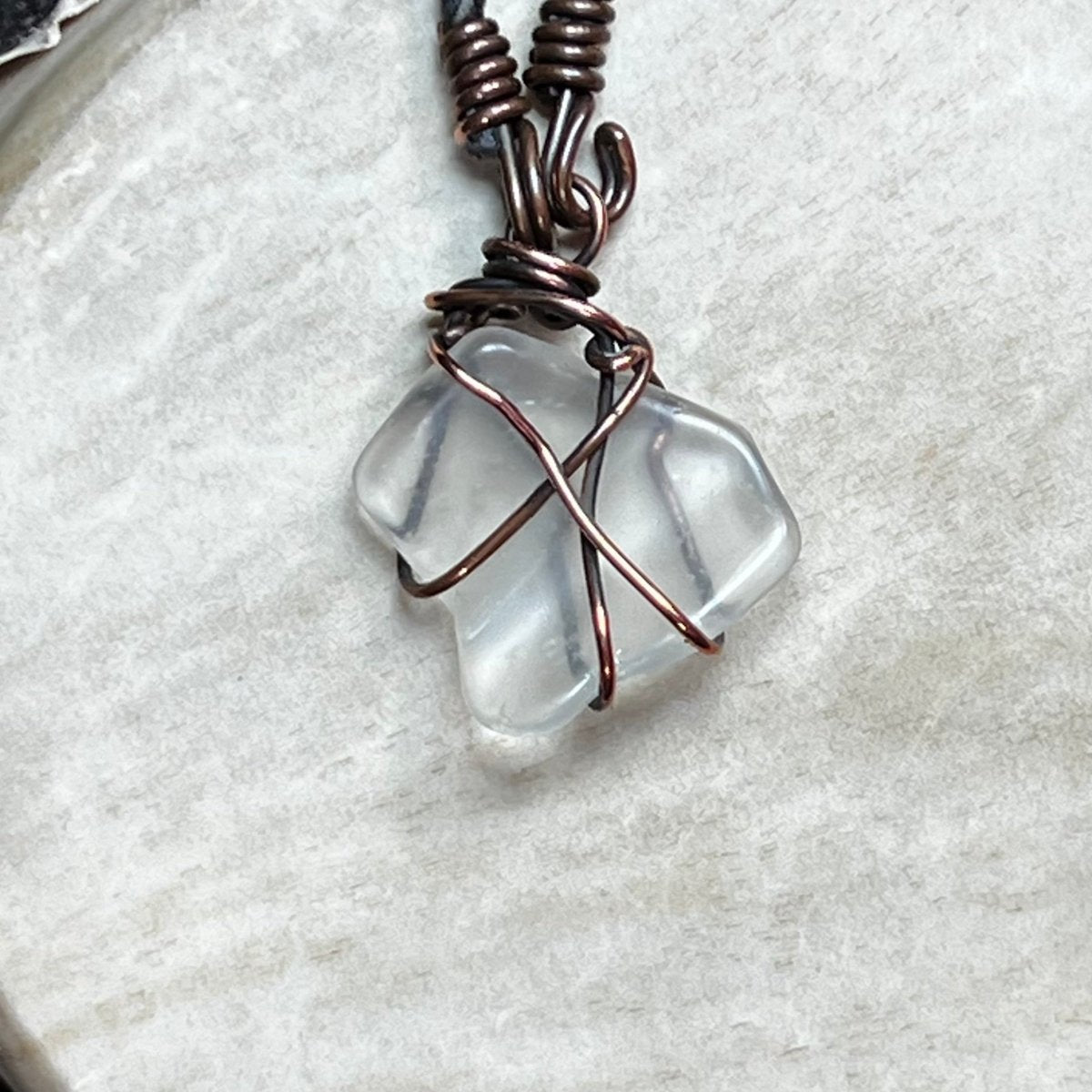 Bay of Fundy Beach Glass Necklace - Mother Of Metal - Bay of Fundy Collection - Copper - decor - Necklaces