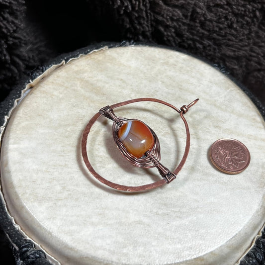 Carnelian and Copper Pendant - Mother Of Metal - carnelian - Copper - For Her - Charms & Pendants