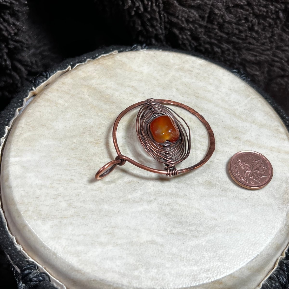 Carnelian and Copper Pendant - Mother Of Metal - carnelian - Copper - For Her - Charms & Pendants