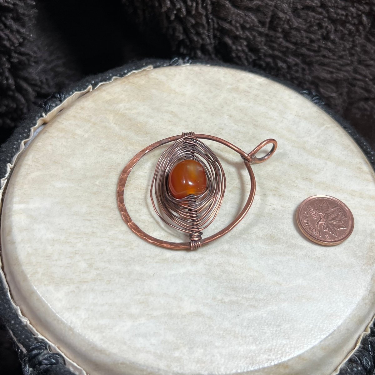 Carnelian and Copper Pendant - Mother Of Metal - carnelian - Copper - For Her - Charms & Pendants