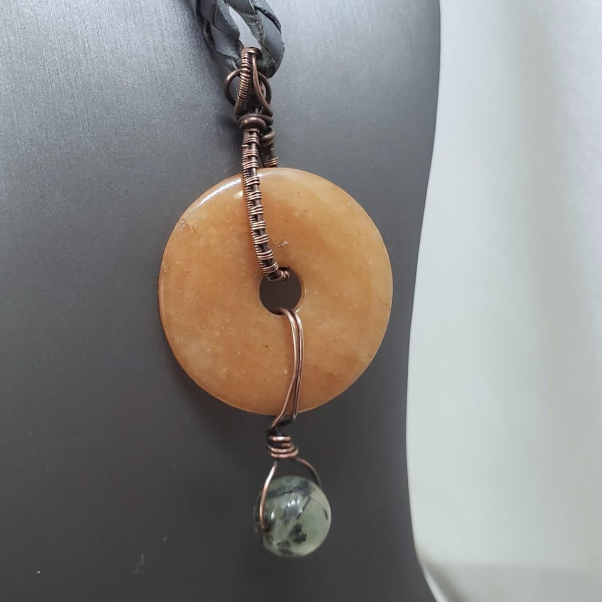 Carnelian and Prehnite Necklace - Mother Of Metal - carnelian - fidget - For Necks - Necklaces