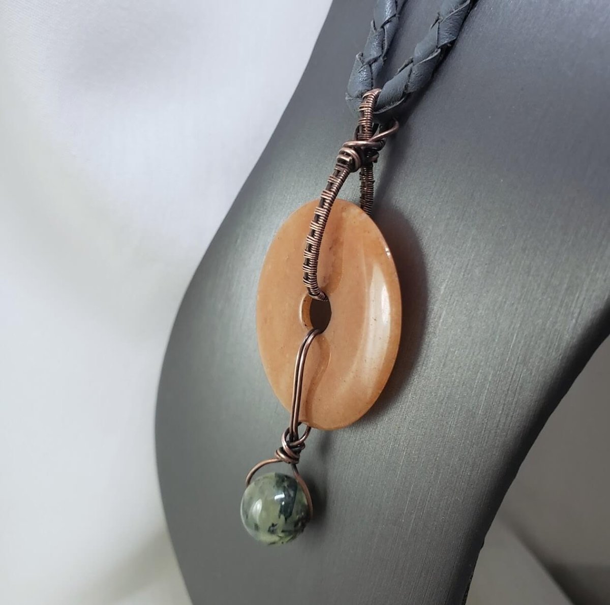 Carnelian and Prehnite Necklace - Mother Of Metal - carnelian - fidget - For Necks - Necklaces