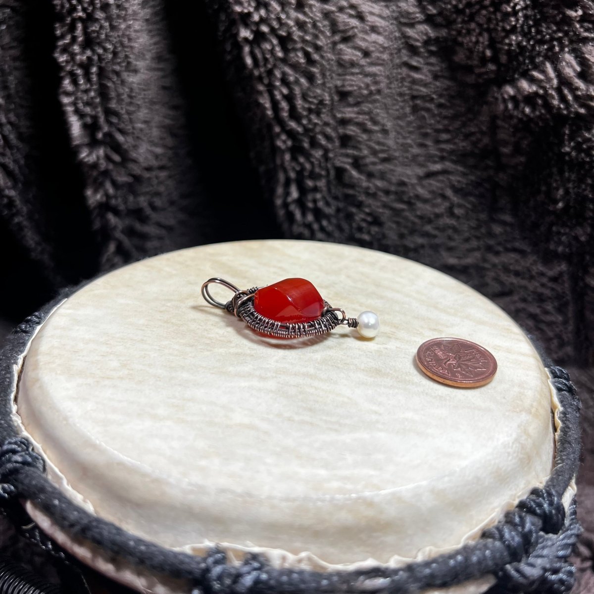 Carnelian & Fresh Water Pearl Pendant - Mother Of Metal - carnelian - For Her - For Him - Charms & Pendants