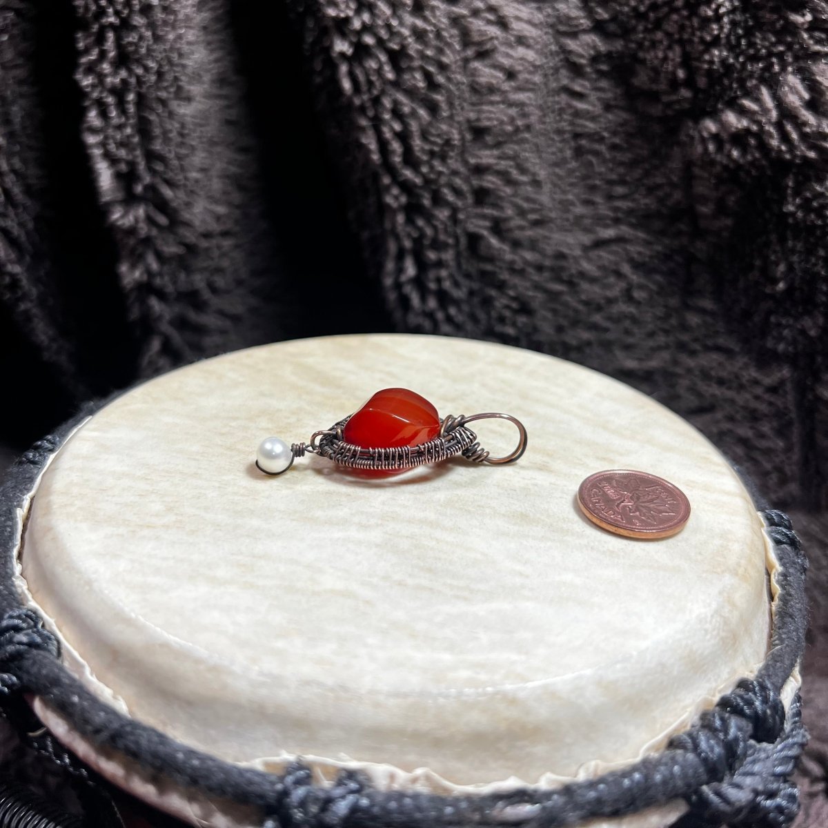 Carnelian & Fresh Water Pearl Pendant - Mother Of Metal - carnelian - For Her - For Him - Charms & Pendants