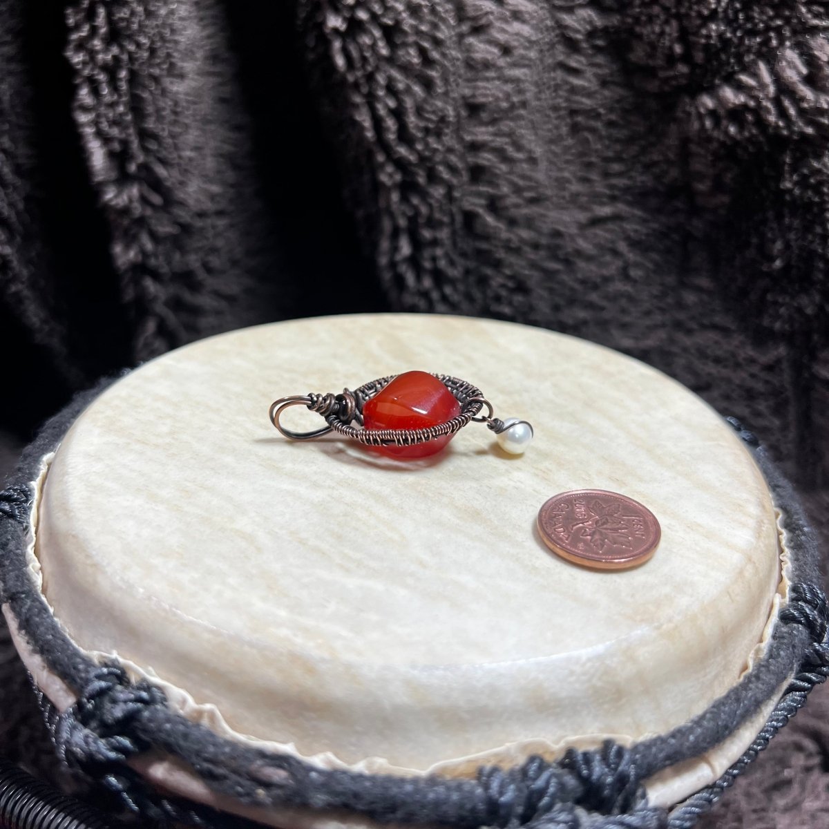 Carnelian & Fresh Water Pearl Pendant - Mother Of Metal - carnelian - For Her - For Him - Charms & Pendants