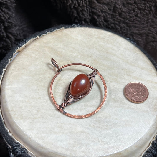 Carnelian Pendant - Mother Of Metal - carnelian - Copper - For Her - Charms & Pendants