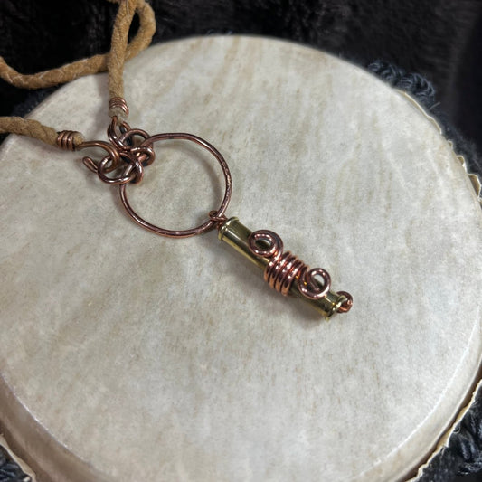 Catch 22 Necklace - Mother Of Metal - brass - Copper - For Her - Necklaces