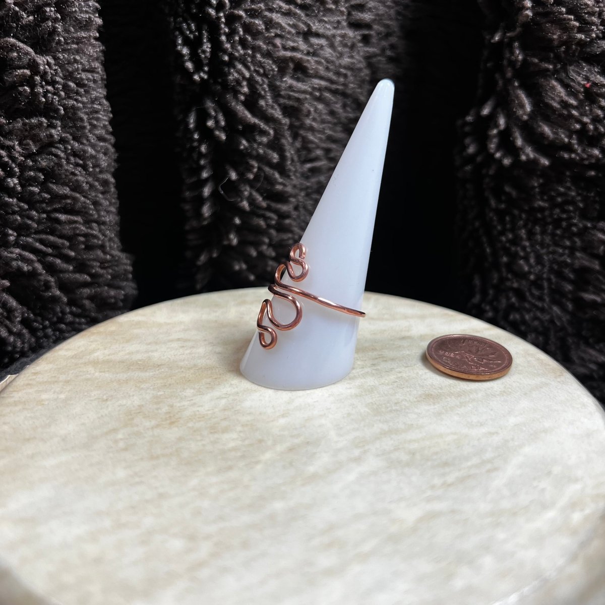Copper Squiggle Ring - Mother Of Metal - adjustable - Copper - For Her - Rings