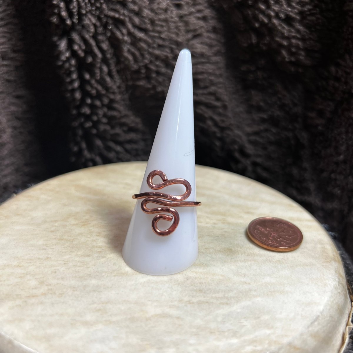 Copper Squiggle Ring - Mother Of Metal - adjustable - Copper - For Her - Rings