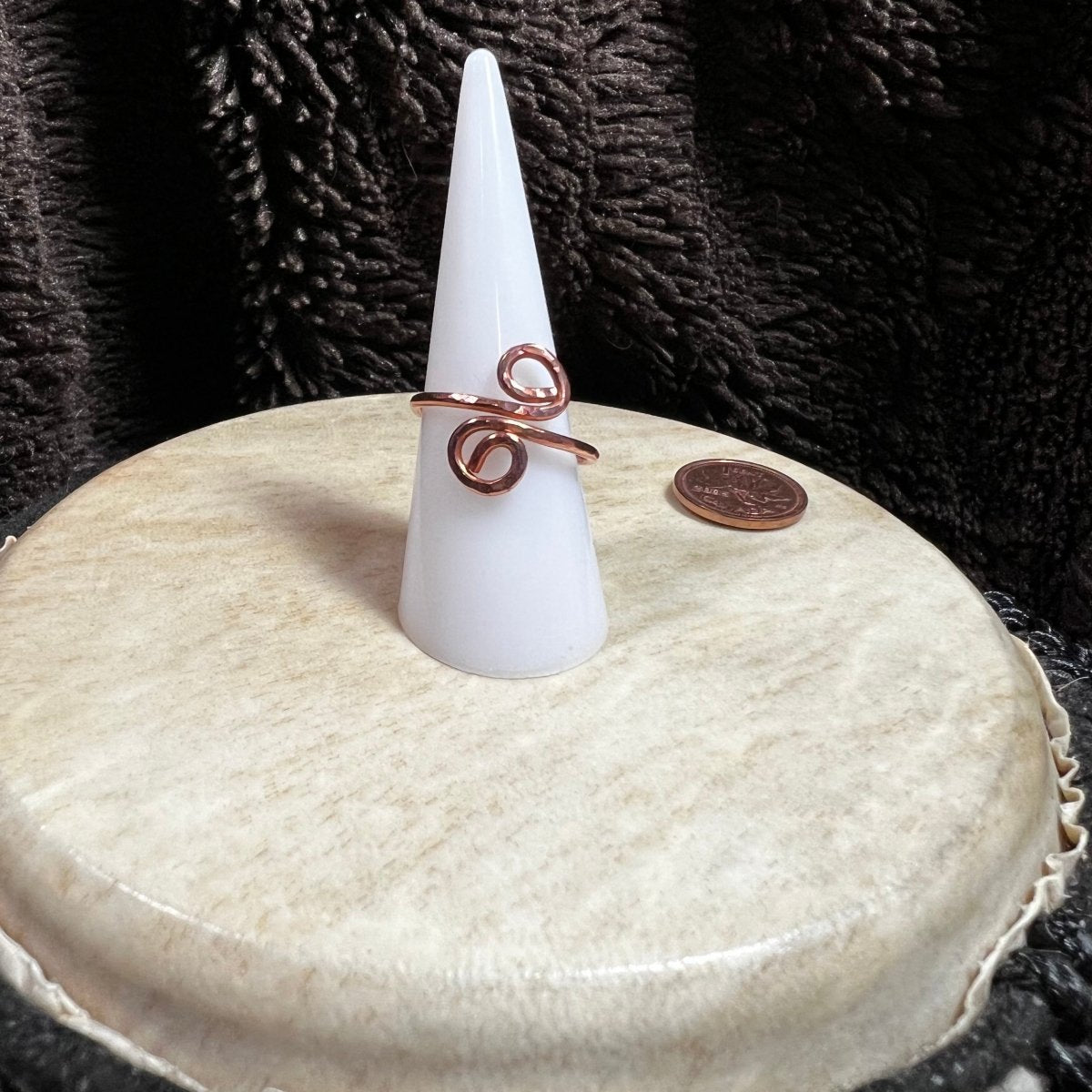 Copper Squiggle Ring - Mother Of Metal - adjustable - Copper - For Her - Rings