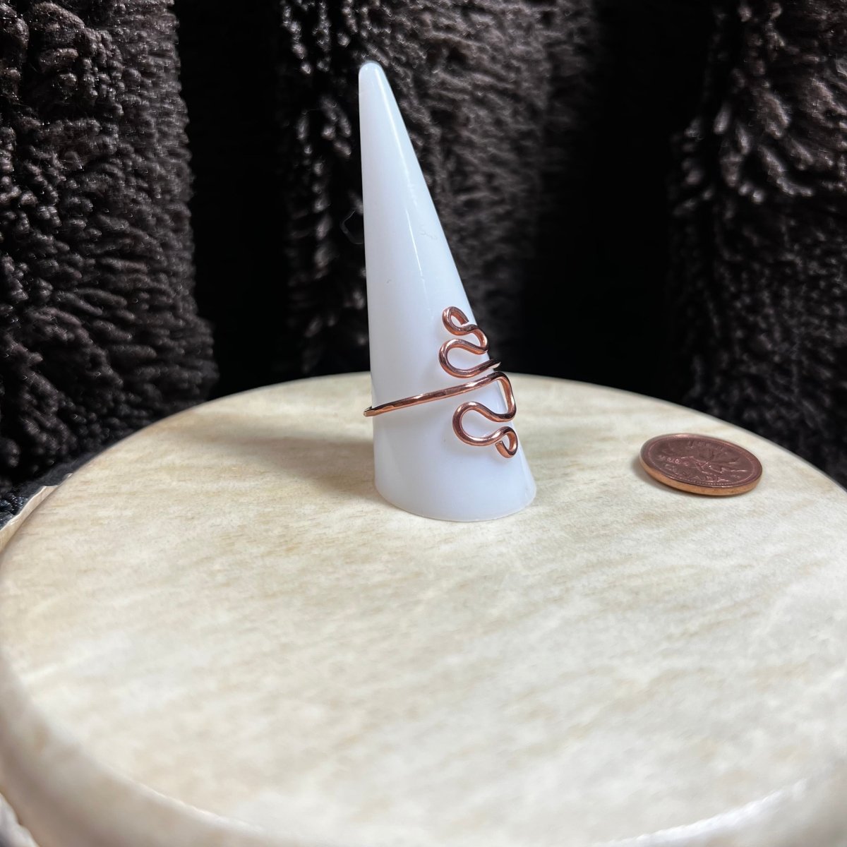 Copper Squiggle Ring - Mother Of Metal - adjustable - Copper - For Her - Rings