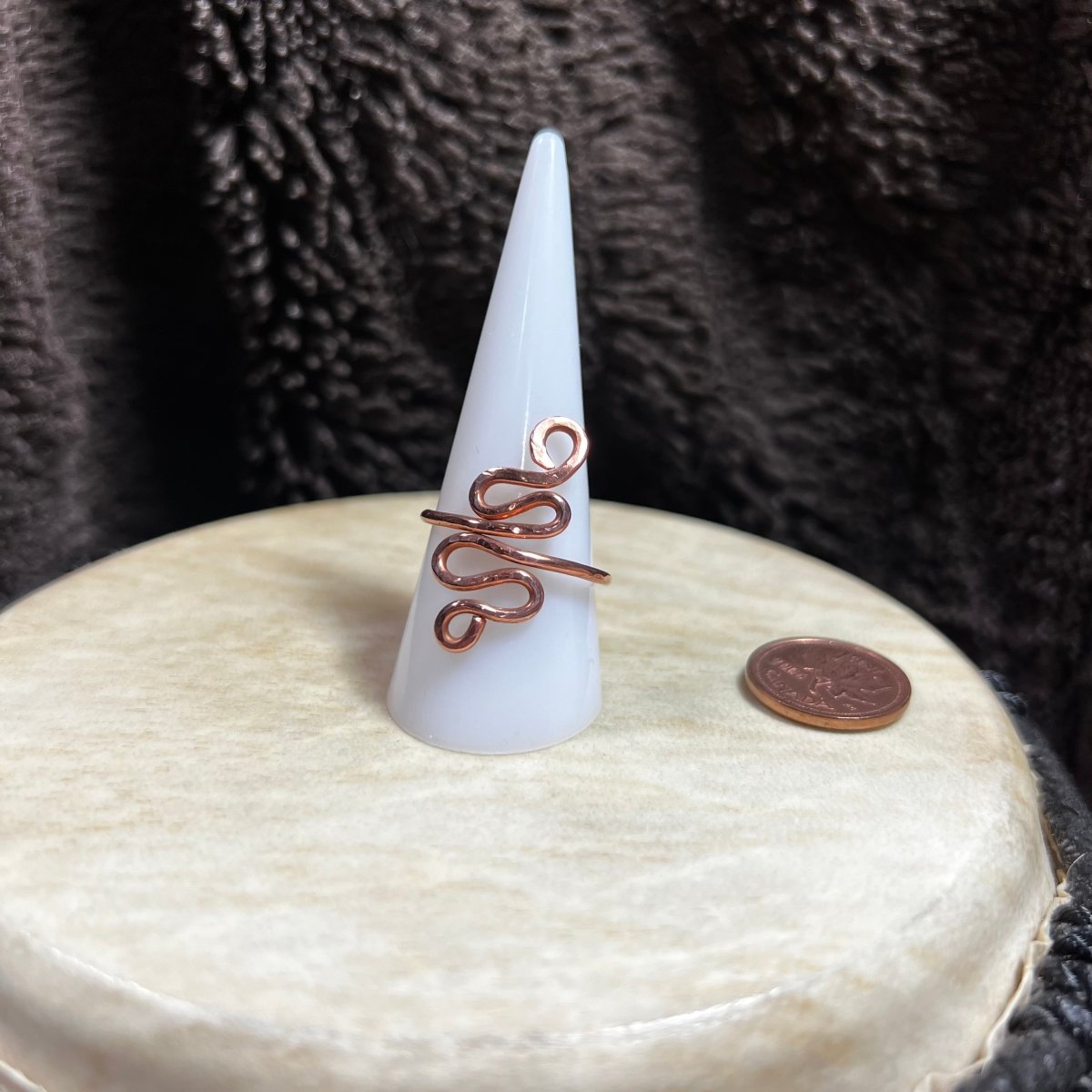 Copper Squiggle Ring - Mother Of Metal - adjustable - Copper - For Her - Rings
