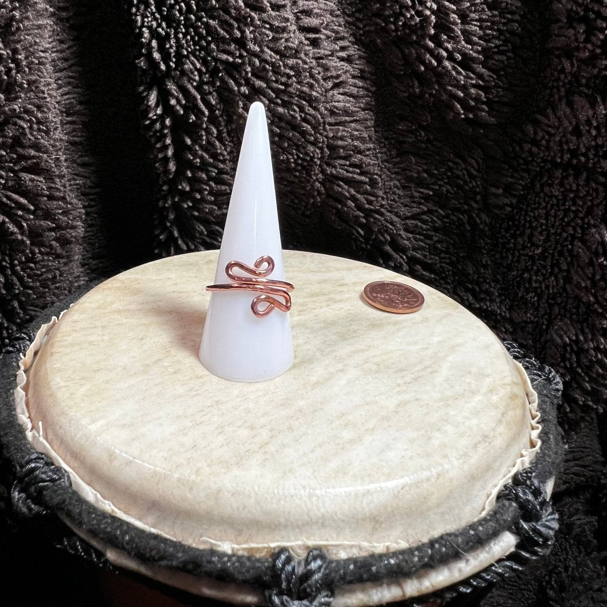 Copper Squiggle Ring - Mother Of Metal - adjustable - Copper - For Her - Rings