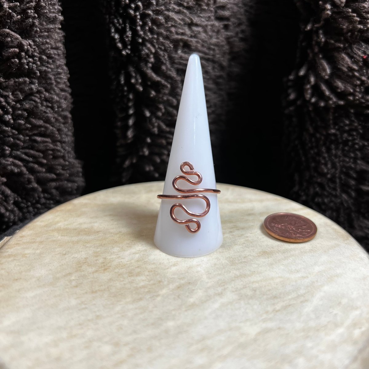 Copper Squiggle Ring - Mother Of Metal - adjustable - Copper - For Her - Rings