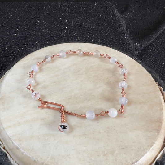 Dendritic Agate Rosary - Style Bracelet - Mother Of Metal - agate - dendritic agate - For Her - beaded chain links