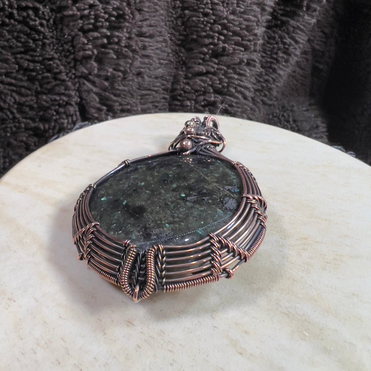 Galaxyite Palmstone Pendant - Mother Of Metal - Copper - For Her - For Him - Charms & Pendants