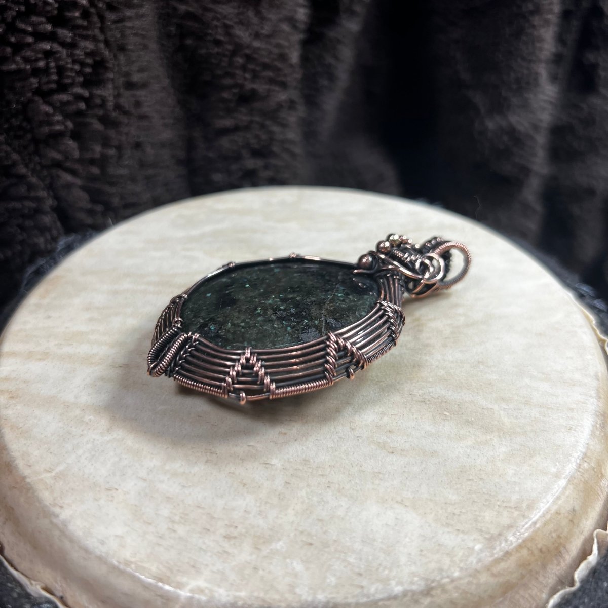 Galaxyite Palmstone Pendant - Mother Of Metal - Copper - For Her - For Him - Charms & Pendants