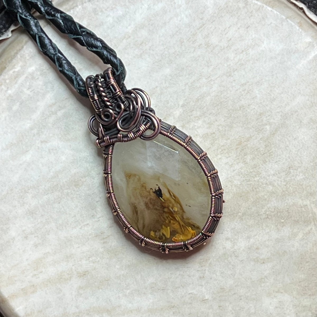 Golden Healer Hematoid Quartz Necklace - Mother Of Metal - Copper - For Her - For Him - Necklaces