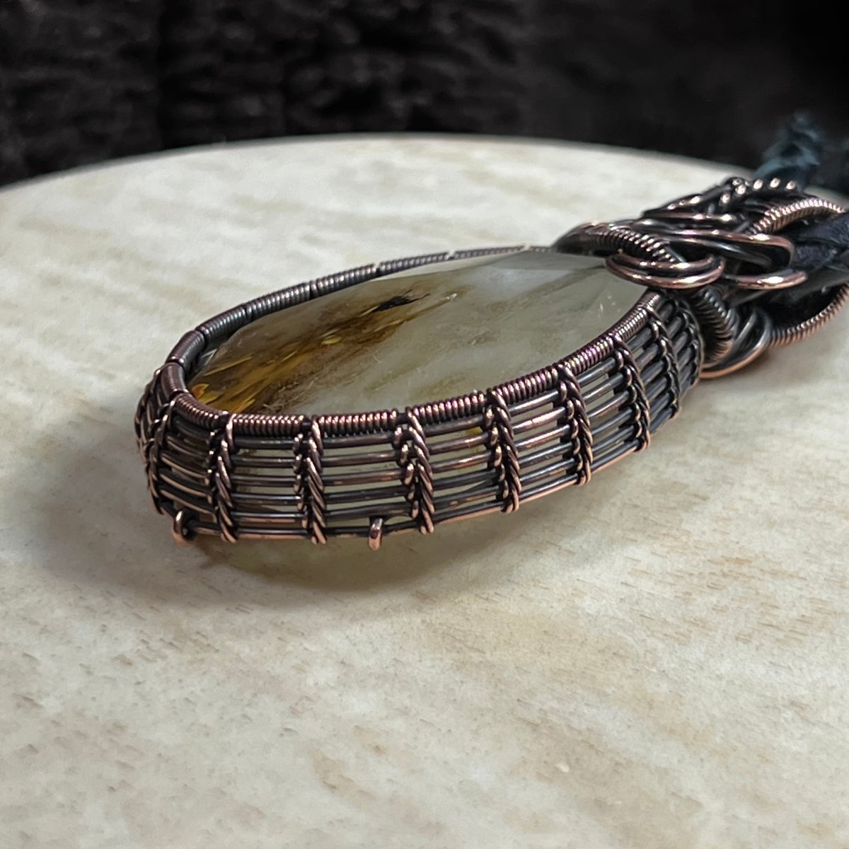 Golden Healer Hematoid Quartz Necklace - Mother Of Metal - Copper - For Her - For Him - Necklaces