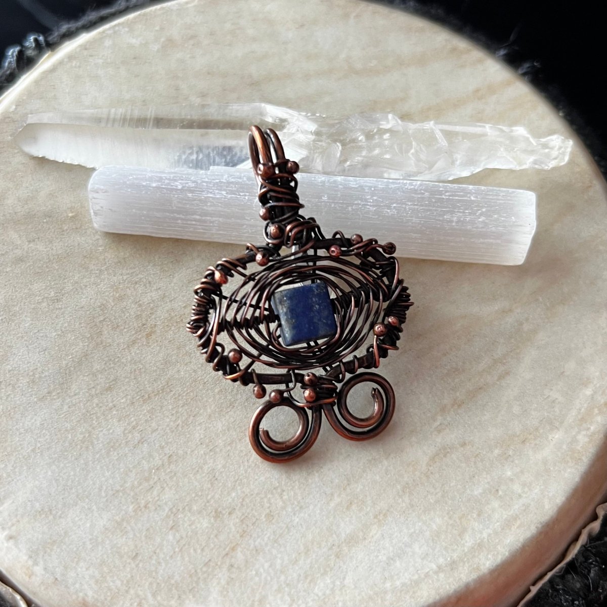 Lapis Lazuli and Reclaimed Copper Pendant - Mother Of Metal - AG Collection - Copper - For Her - Pendants