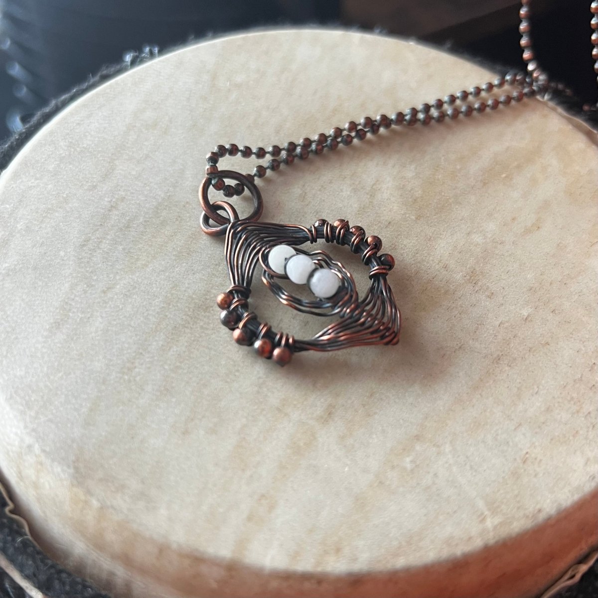 Moonstone and Copper Necklace - Mother Of Metal - Copper - For Her - For Him - Necklaces