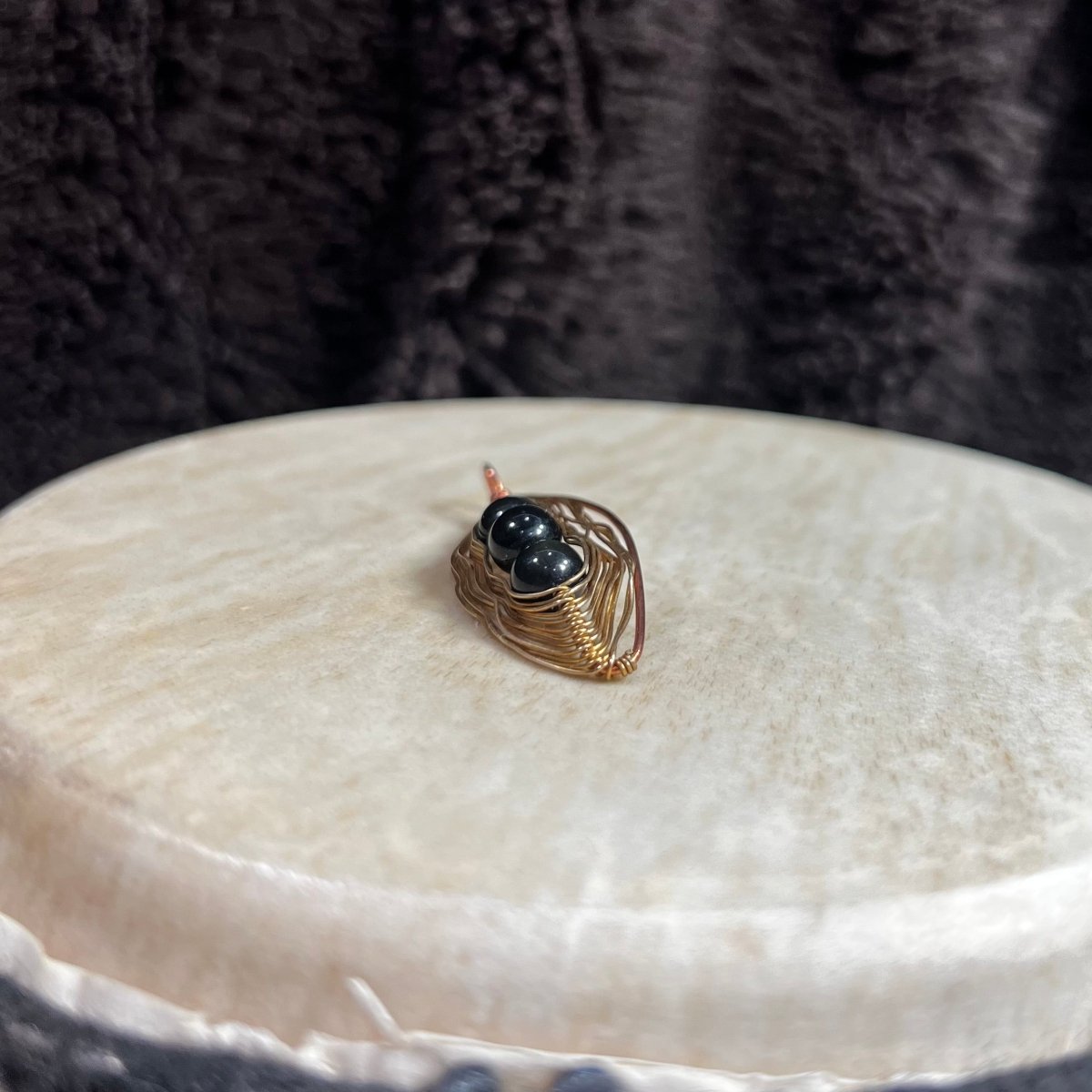 Rainbow Obsidian Brass Copper Pendant - Mother Of Metal - Copper - For Her - For Him - Charms & Pendants