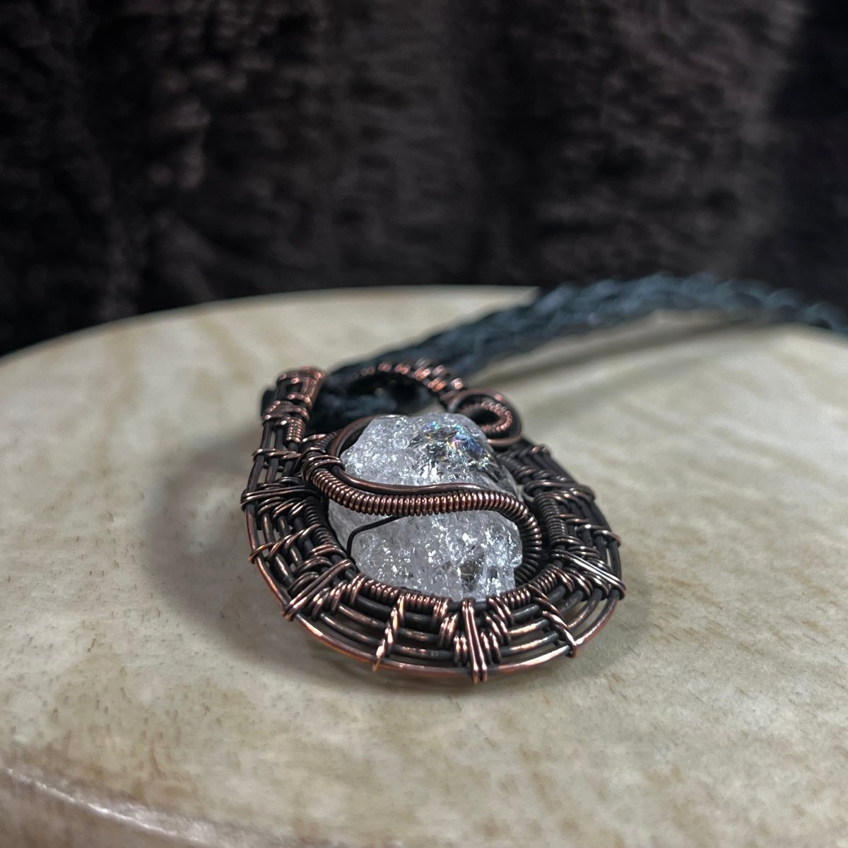 Raw Morganite Necklace - Mother Of Metal - Copper - For Her - For Him - Necklaces