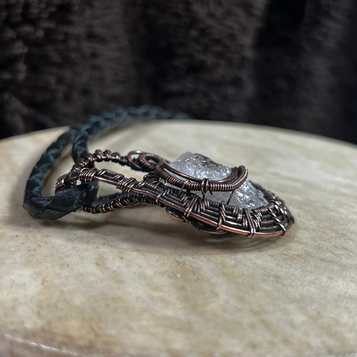 Raw Morganite Necklace - Mother Of Metal - Copper - For Her - For Him - Necklaces