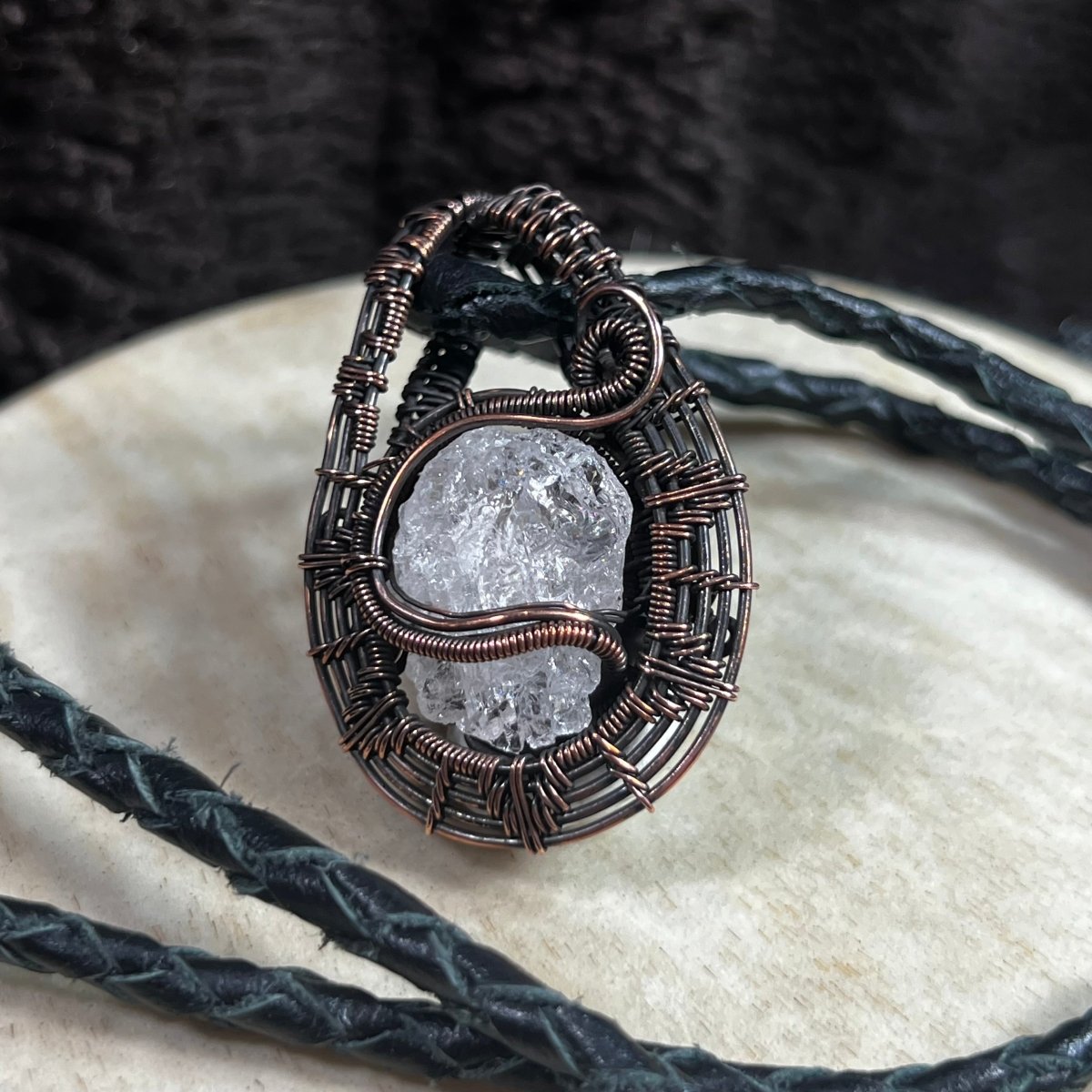 Raw Morganite Necklace - Mother Of Metal - Copper - For Her - For Him - Necklaces