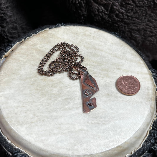Soldered Copper Freeform Necklace - Mother Of Metal - Copper - For Her - For Him - Necklaces