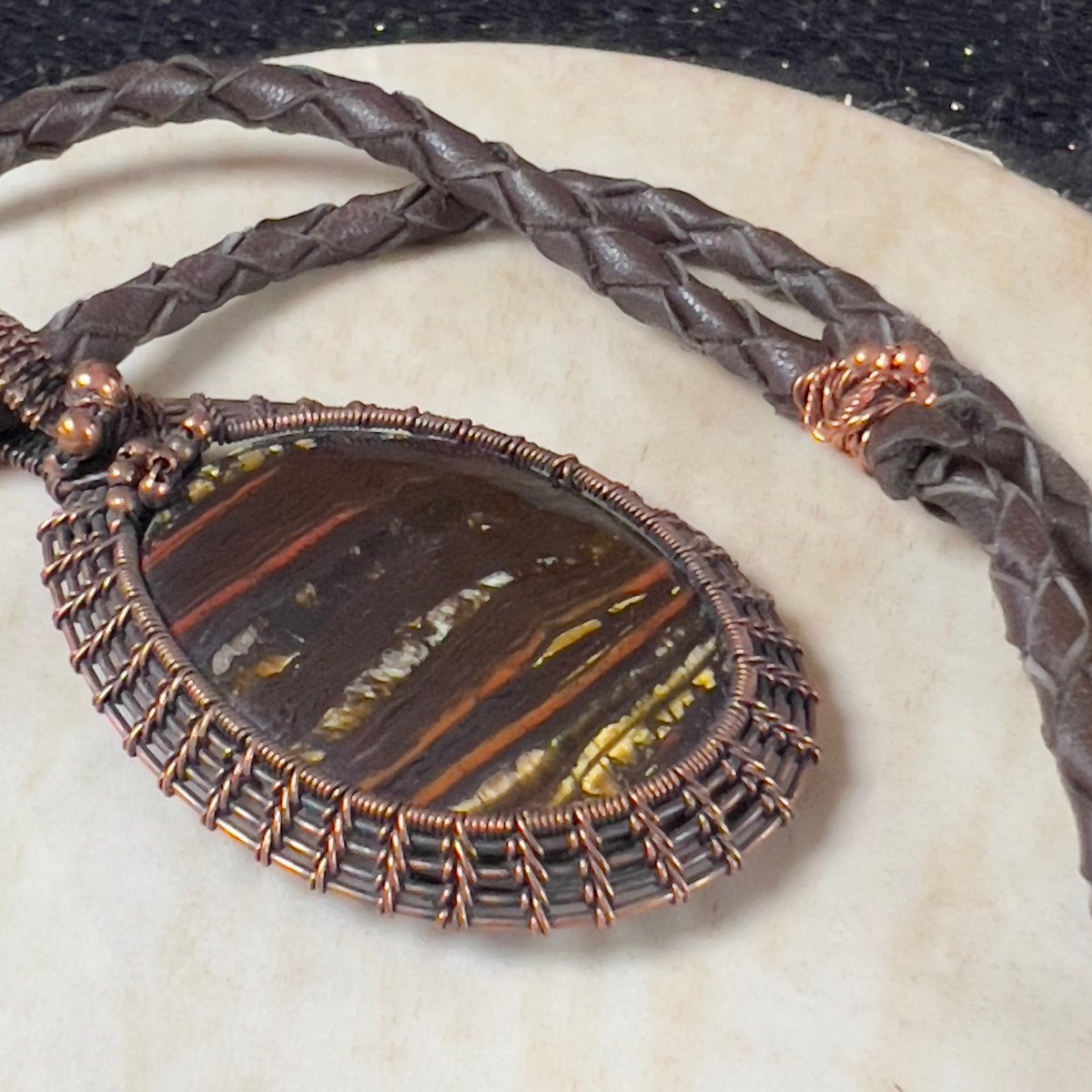 Tiger Iron Necklace - Mother Of Metal - Copper - For Her - For Him - Necklaces