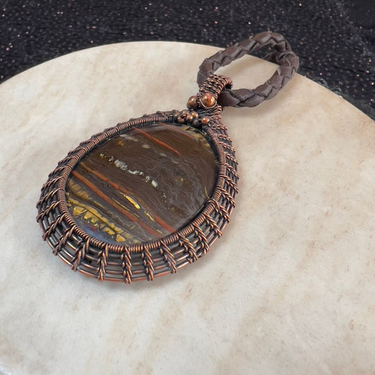 Tiger Iron Necklace - Mother Of Metal - Copper - For Her - For Him - Necklaces