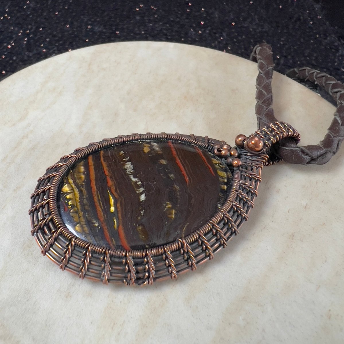 Tiger Iron Necklace - Mother Of Metal - Copper - For Her - For Him - Necklaces