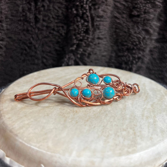 Turquoise Magnesite Copper Pendant - Mother Of Metal - Copper - For Necks - magnesite - Charms & Pendants