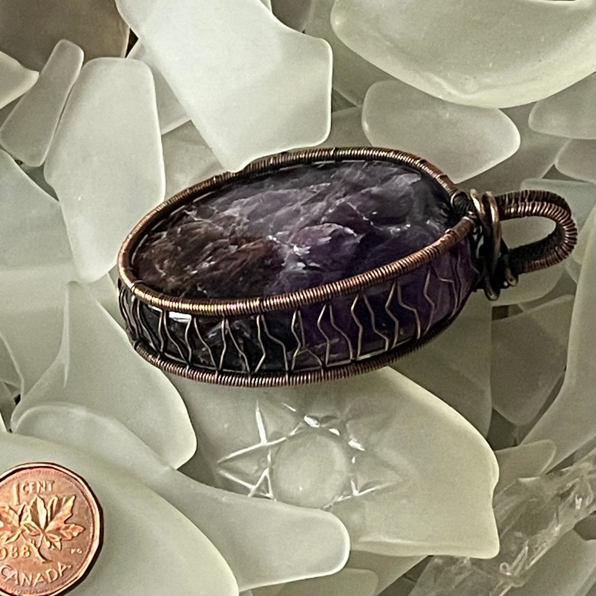 Amethyst Pendant - Mother Of Metal - amethyst - Copper - For Her-