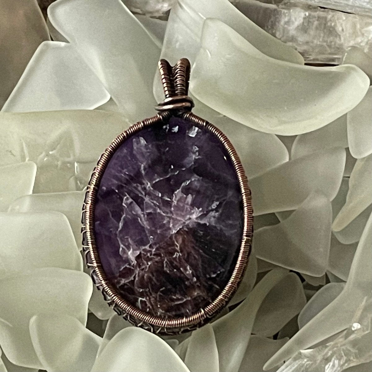 Amethyst Pendant - Mother Of Metal - amethyst - Copper - For Her-