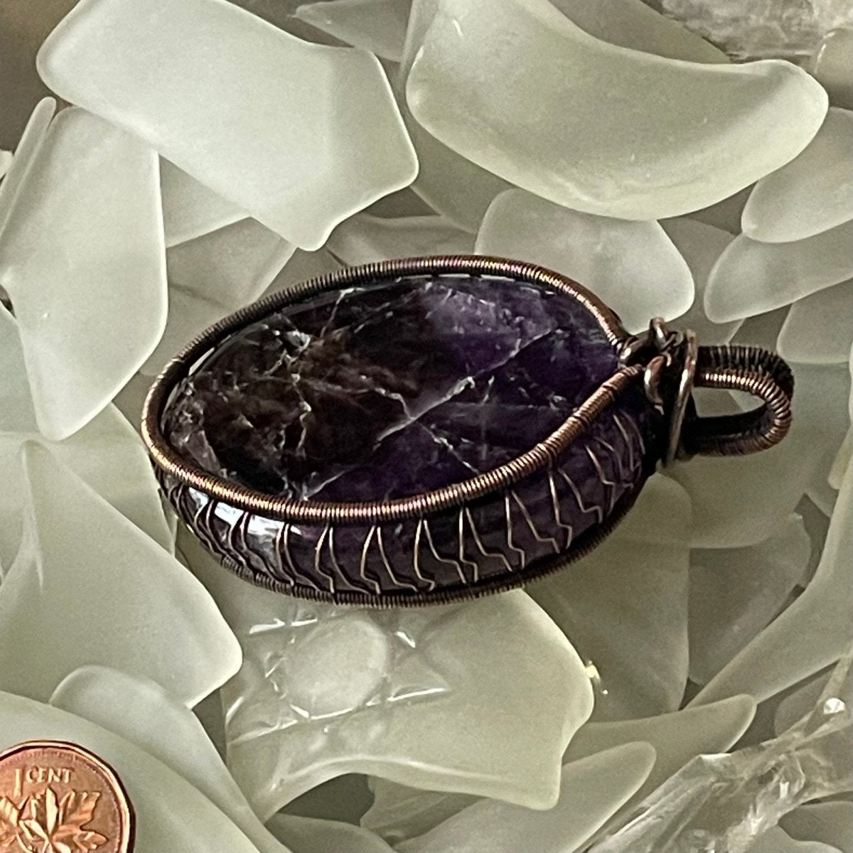 Amethyst Pendant - Mother Of Metal - amethyst - Copper - For Her-