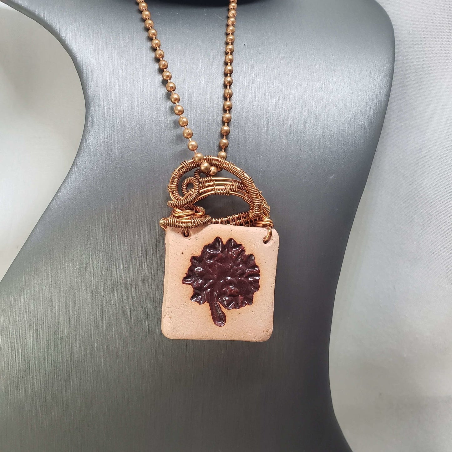 Aromatherapy Wire Wrapped Necklace - Mother Of Metal - aromatherapy - For Necks - WFS-Necklaces