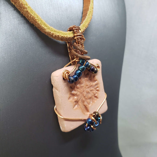 Aromatherapy Wire Wrapped Necklace - Mother Of Metal - aromatherapy - For Necks - -Necklaces