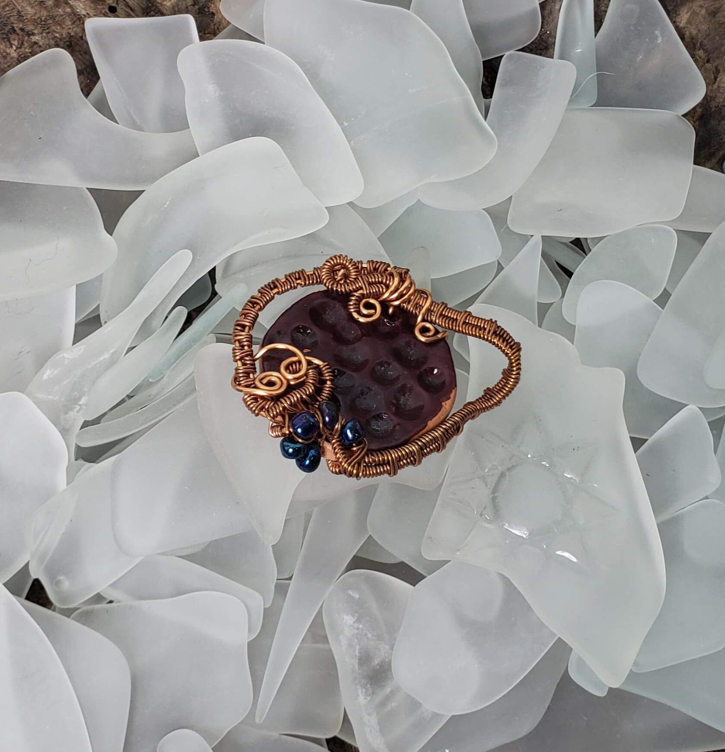 Aromatherapy Wire Wrapped Necklace - Mother Of Metal - aromatherapy - For Necks - WFS-Charms & Pendants