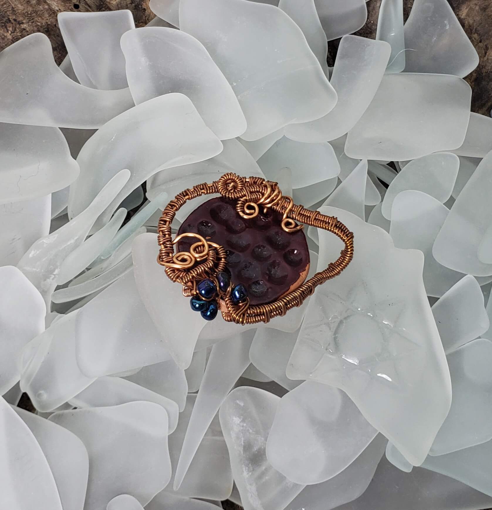 Aromatherapy Wire Wrapped Necklace - Mother Of Metal - aromatherapy - For Necks - WFS-Charms & Pendants