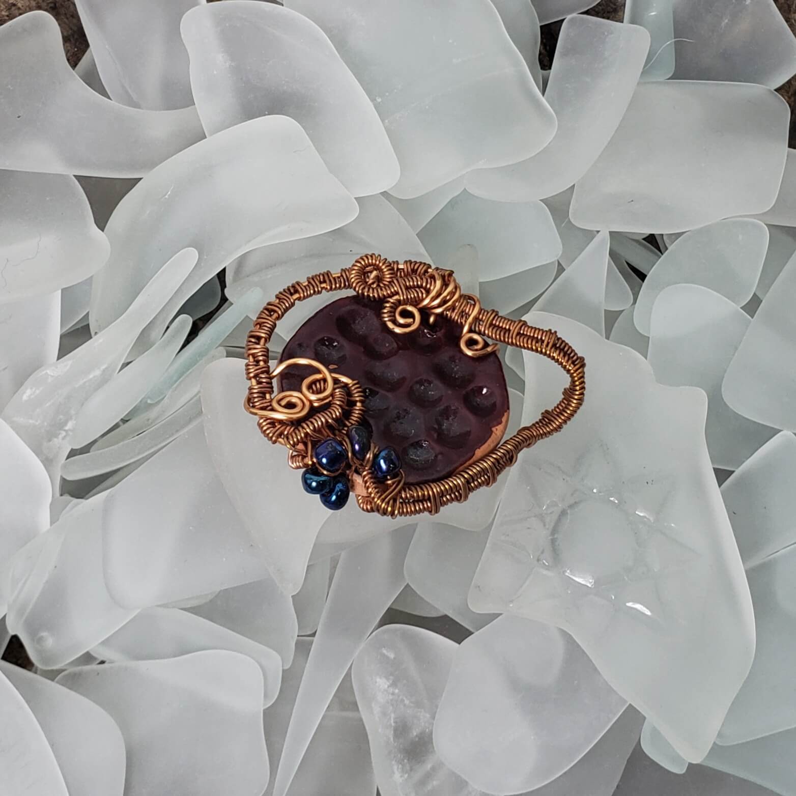 Aromatherapy Wire Wrapped Necklace - Mother Of Metal - aromatherapy - For Necks - WFS-Charms & Pendants