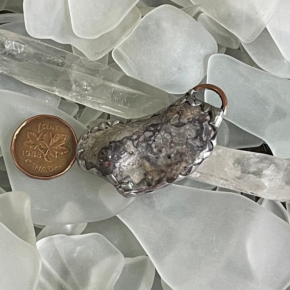 Bay of Fundy Conglomerate Pendant 2 - Mother Of Metal - Bay of Fundy Collection - conglomerate - For Her