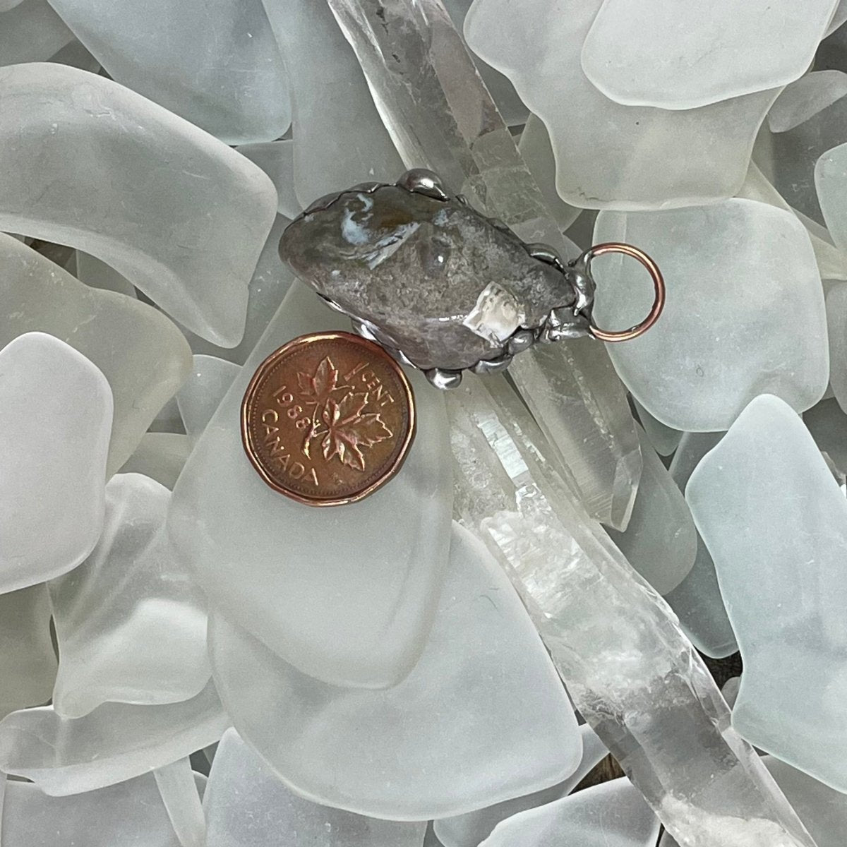 Bay of Fundy Conglomerate Pendant - Mother Of Metal - Bay of Fundy Collection - conglomerate - For Her-Charms & Pendants