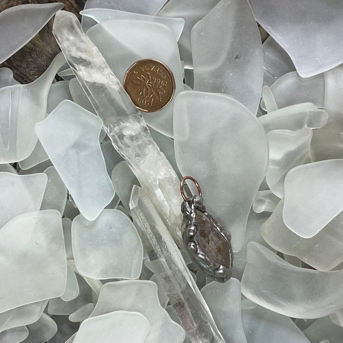 Bay of Fundy Conglomerate Pendant - Mother Of Metal - Bay of Fundy Collection - conglomerate - For Her-Charms & Pendants