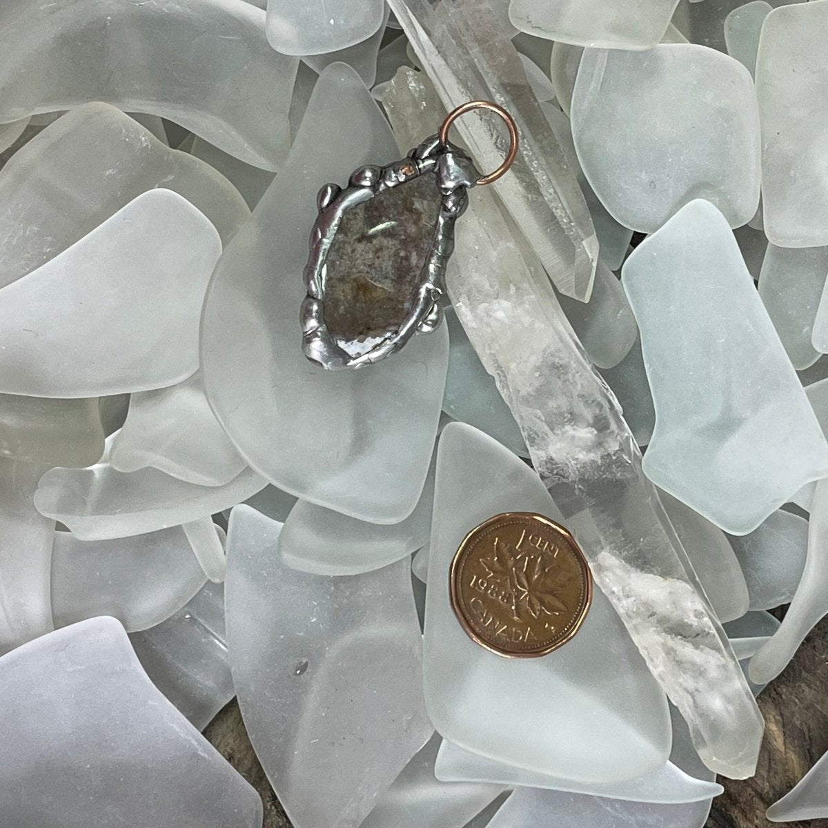 Bay of Fundy Conglomerate Pendant - Mother Of Metal - Bay of Fundy Collection - conglomerate - For Her-Charms & Pendants