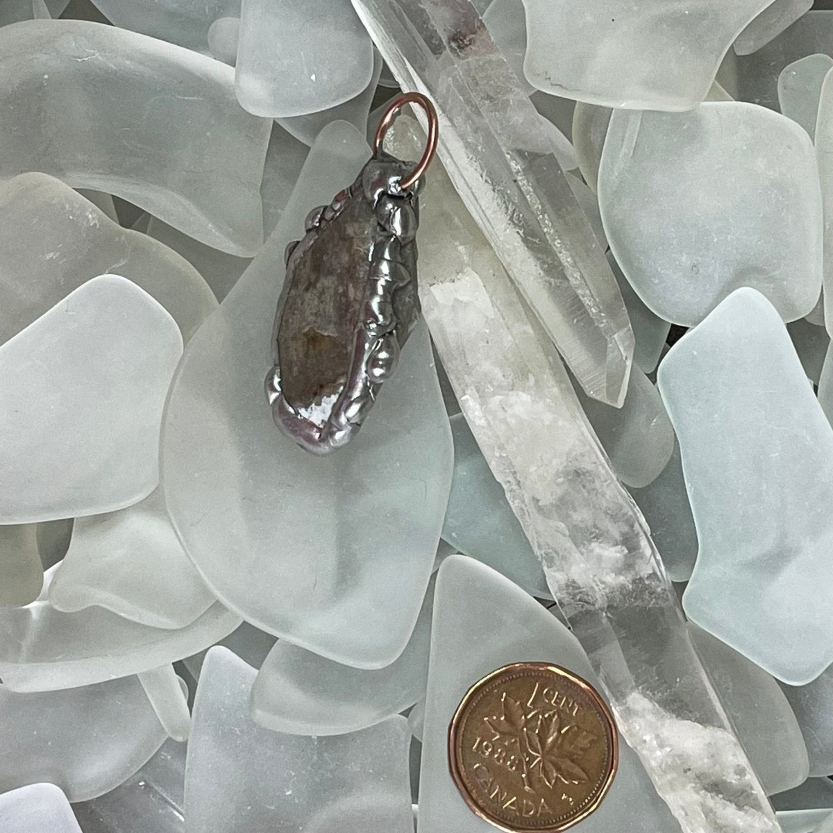 Bay of Fundy Conglomerate Pendant - Mother Of Metal - Bay of Fundy Collection - conglomerate - For Her-Charms & Pendants