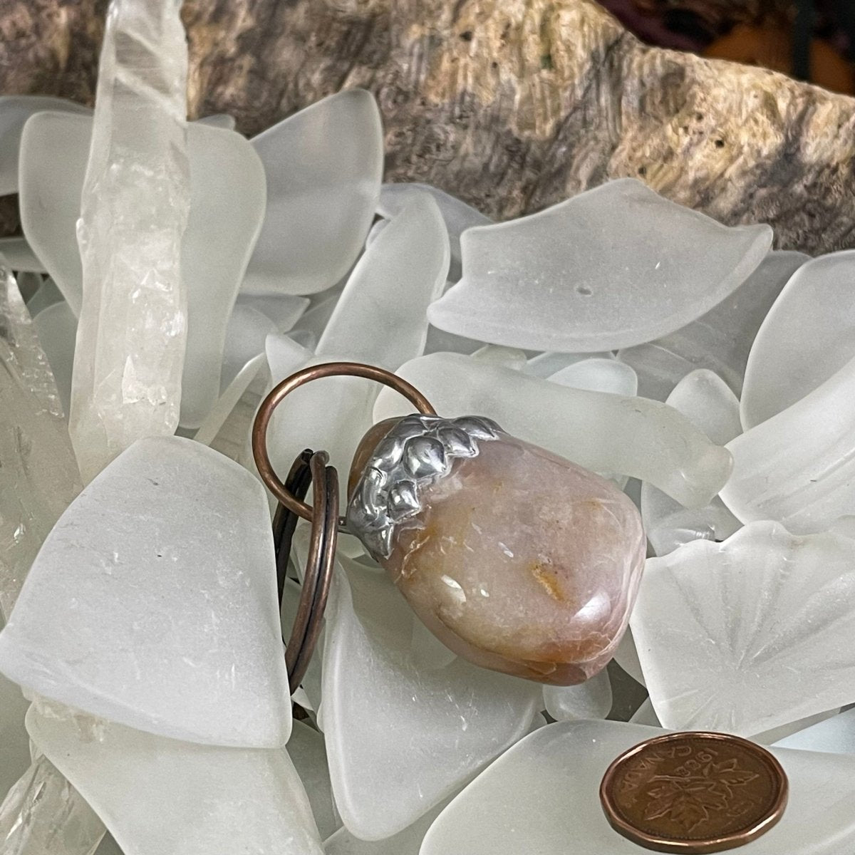 Bay of Fundy Quartz Keychain Pendant - Mother Of Metal - Bay of Fundy Collection - Bay of Fundy Quartz - For Home